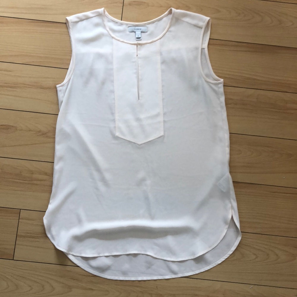 Jcrew Pale Pink Blouse No Sleeves